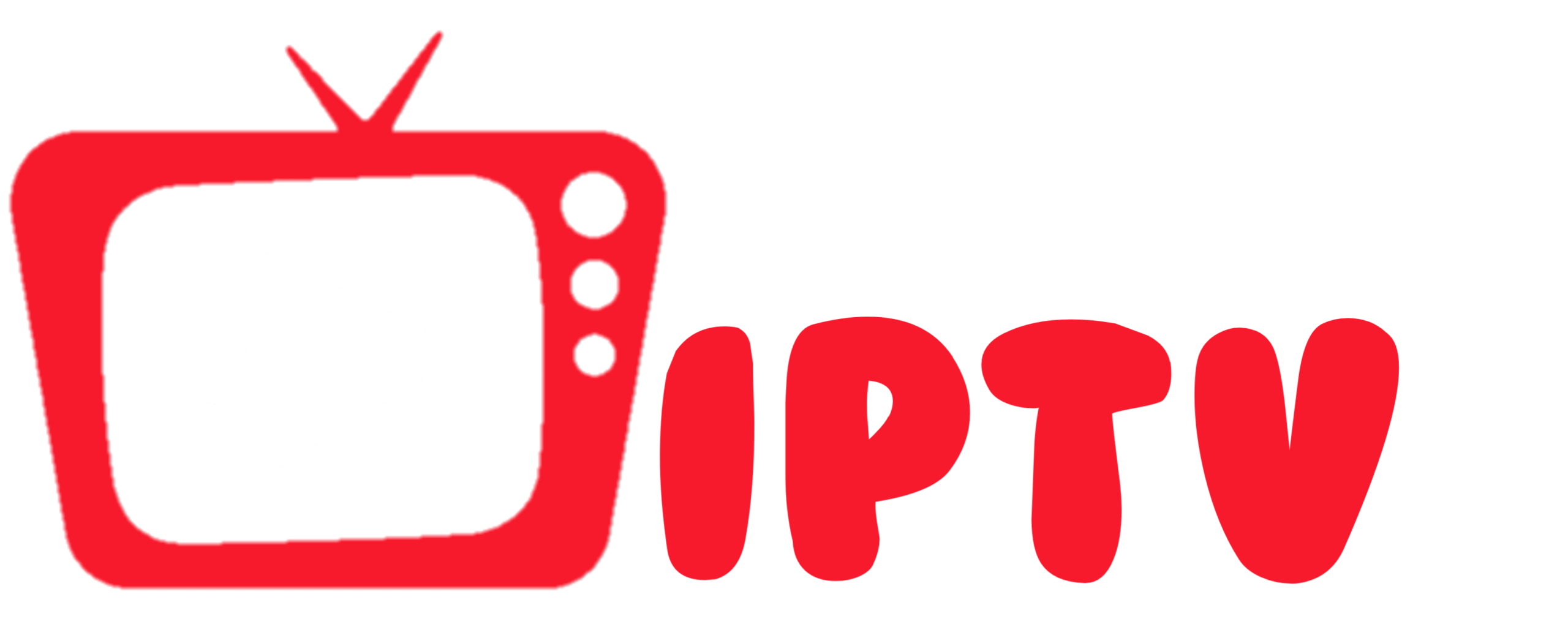 Red and white logo with a retro TV icon, a play button inside, and the bold text BULGARIA IPTV to the right, with BULGARIA in white and IPTV in red.